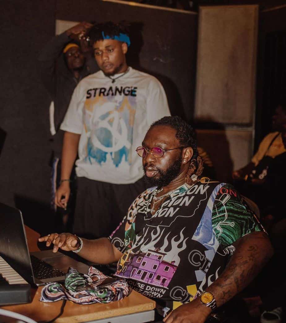 Underground Nigerian Artist Buju and UK producer Jae 5 in the studio
