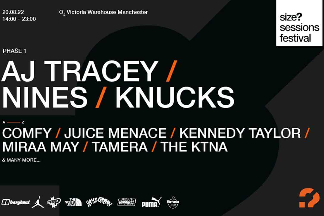 AJ Tracey, Nines, Knucks are the headliners for size? sessions festival