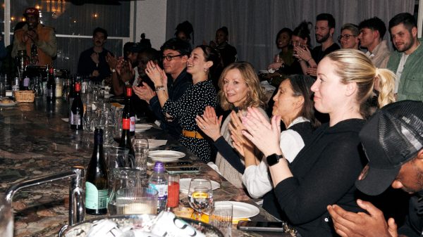 Happy eaters applaud the chef and cuisine at eighty's kitchen Soho Works